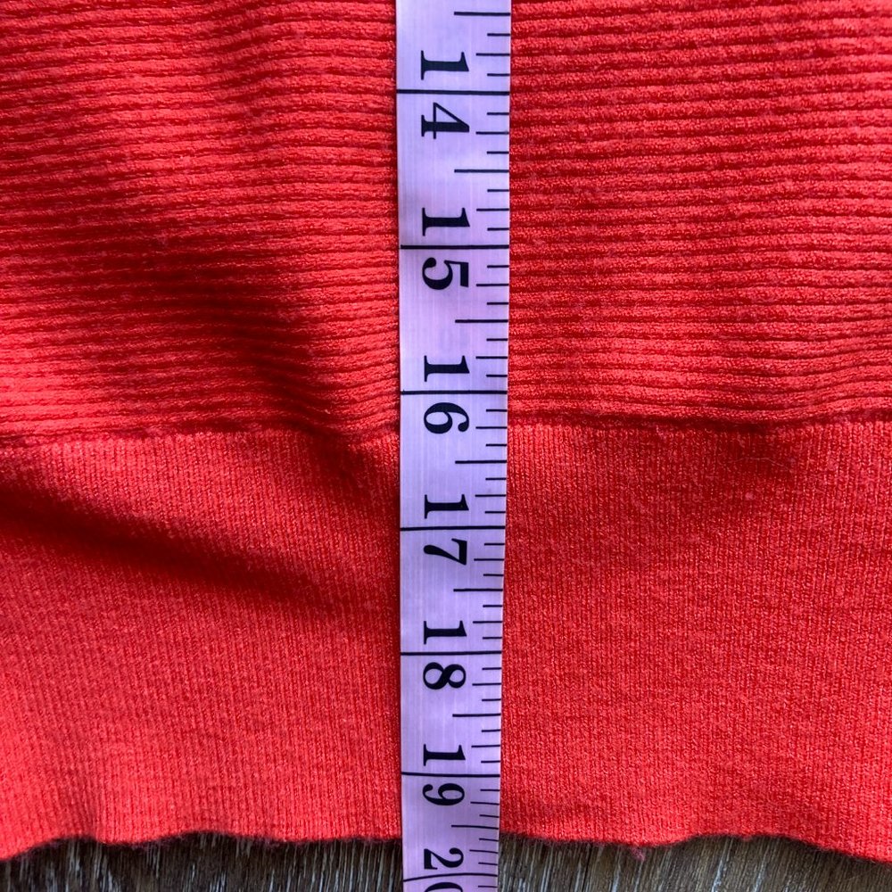Express Orange Ribbed Boat Neck M Sweater - Picture 7 of 8